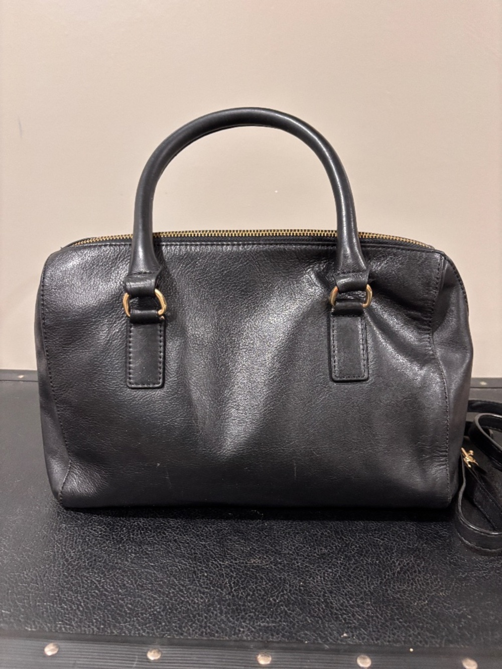 Talbots Leather Satchel - Black